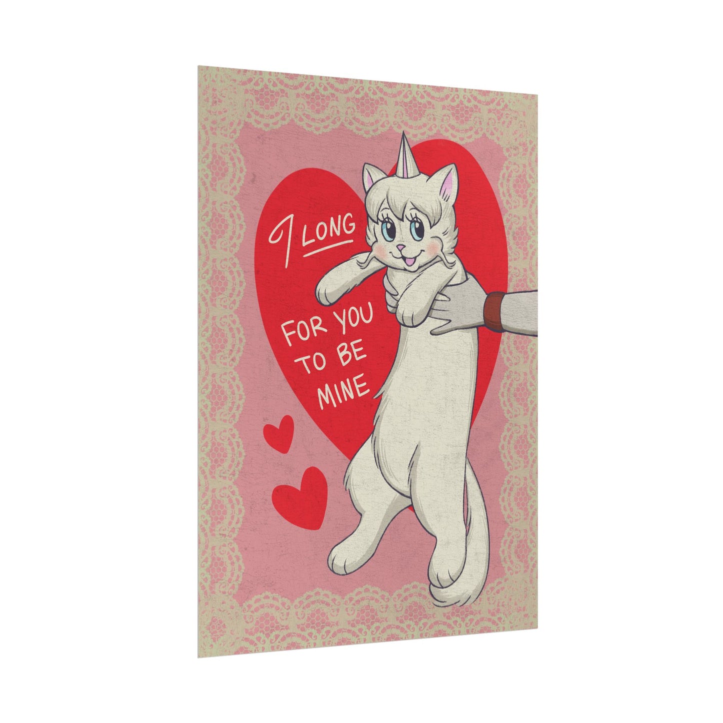 VHS Dubs "Valentines Cat" Print