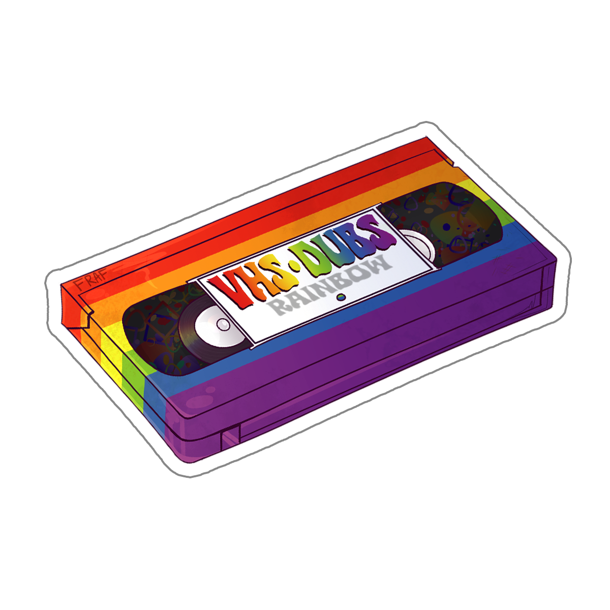 VHS Dubs Pride Stickers