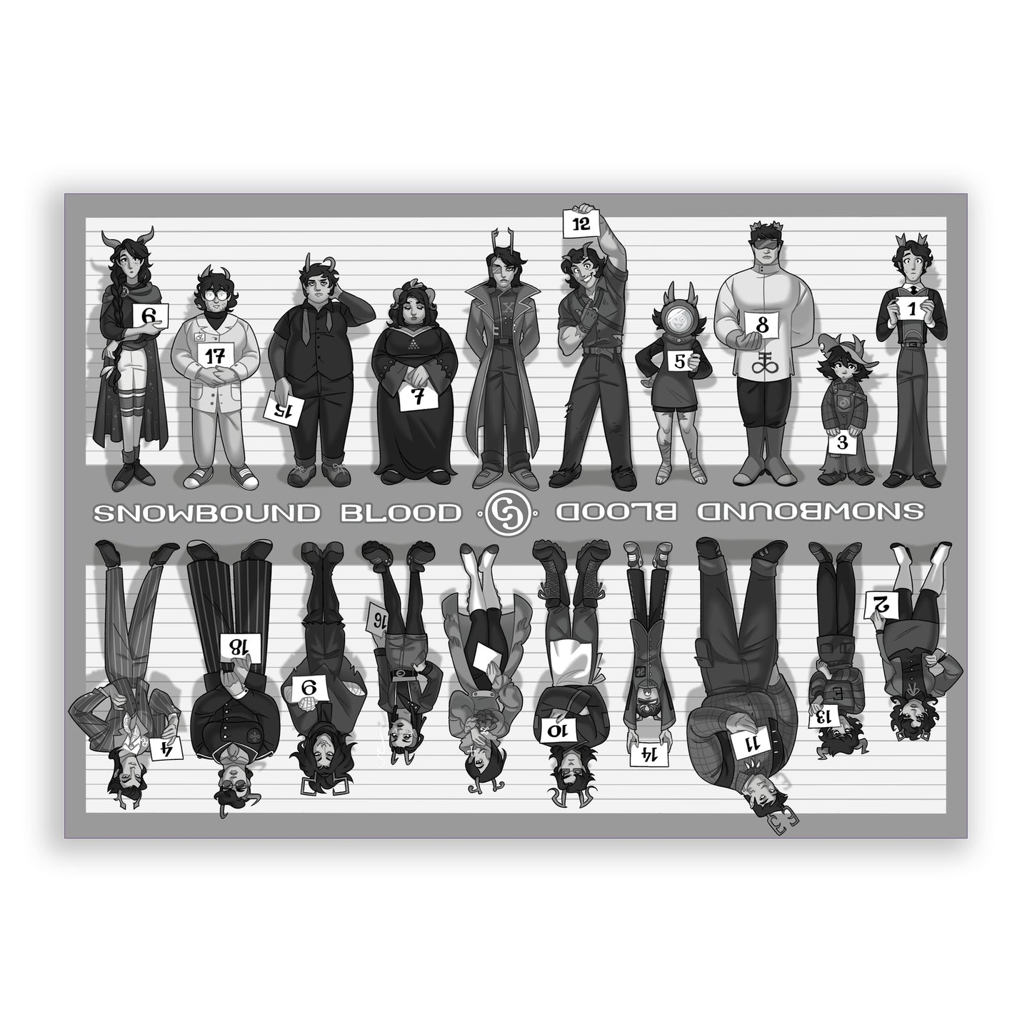 Snowbound Blood "The Unusual Suspects" Print