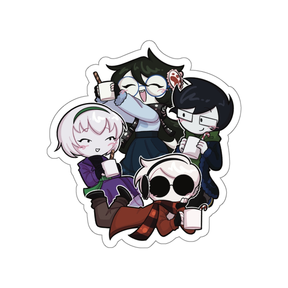 Homeslice "Bundled Up Friends" Stickers