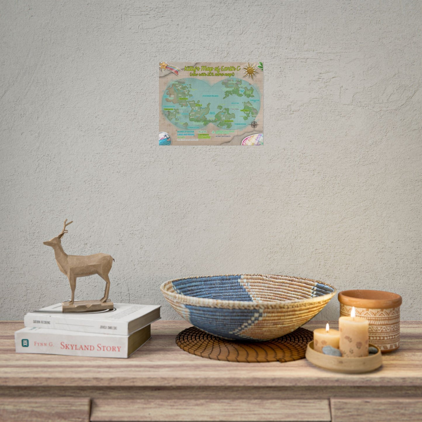 Kittyquest "Earth C Map" Print