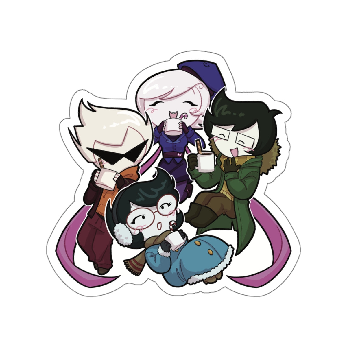 Homeslice "Bundled Up Friends" Stickers