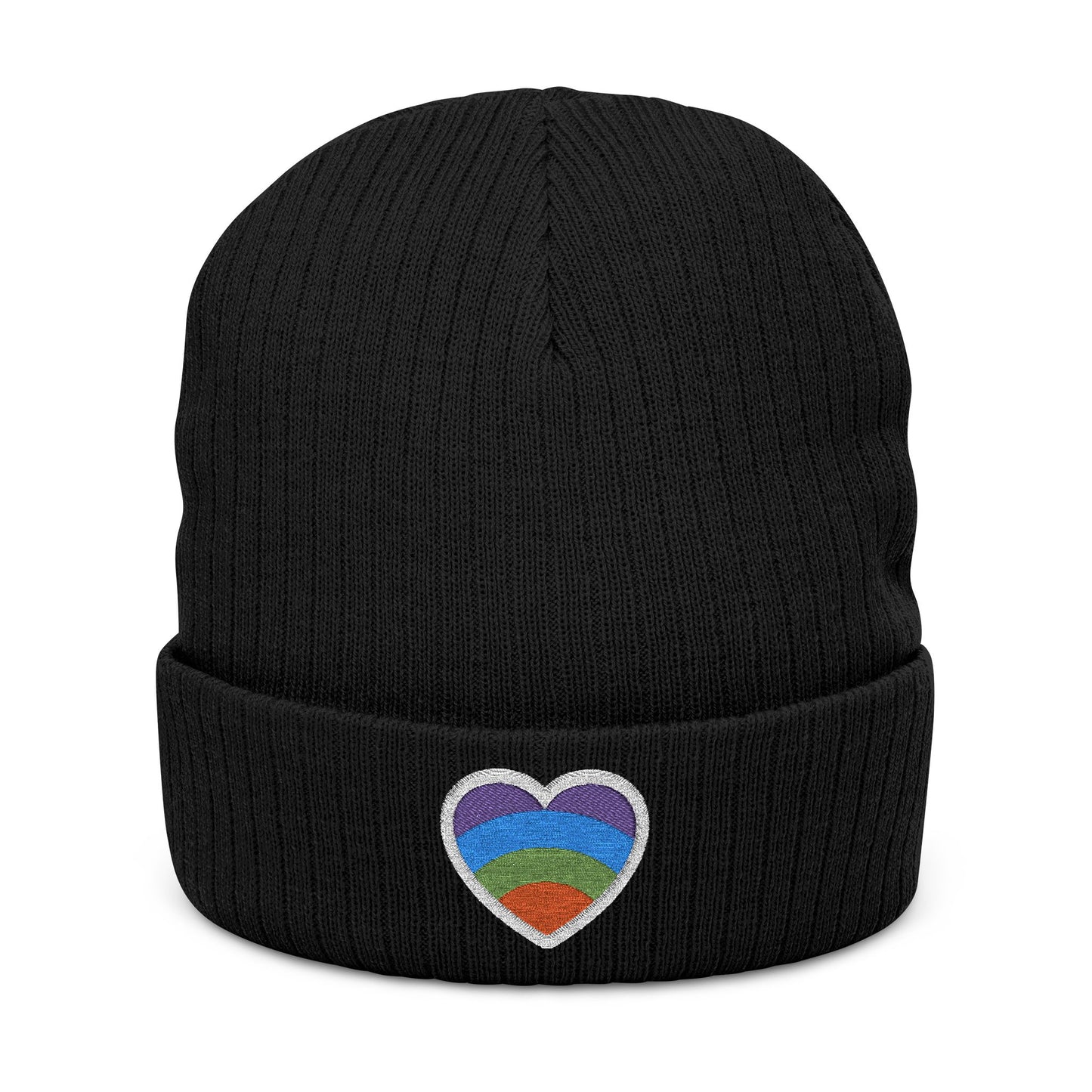 VOFT Heart Embroidered Knit Beanie
