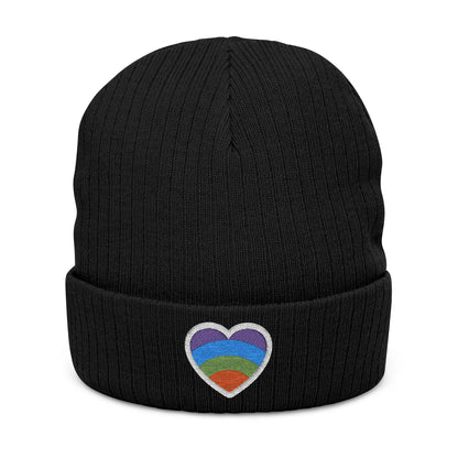VOFT Heart Embroidered Knit Beanie