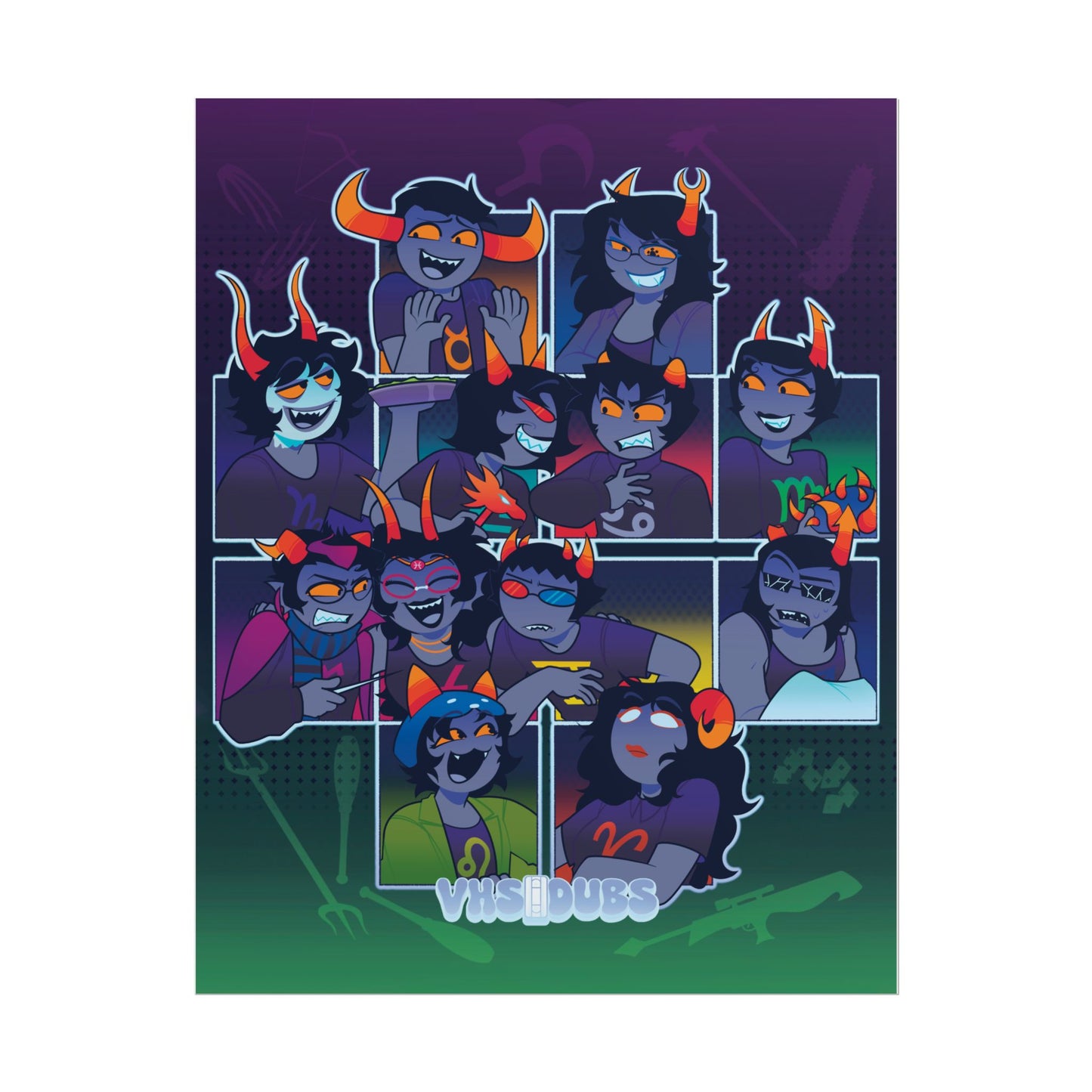 VHS Dubs "Team Alternia" Print