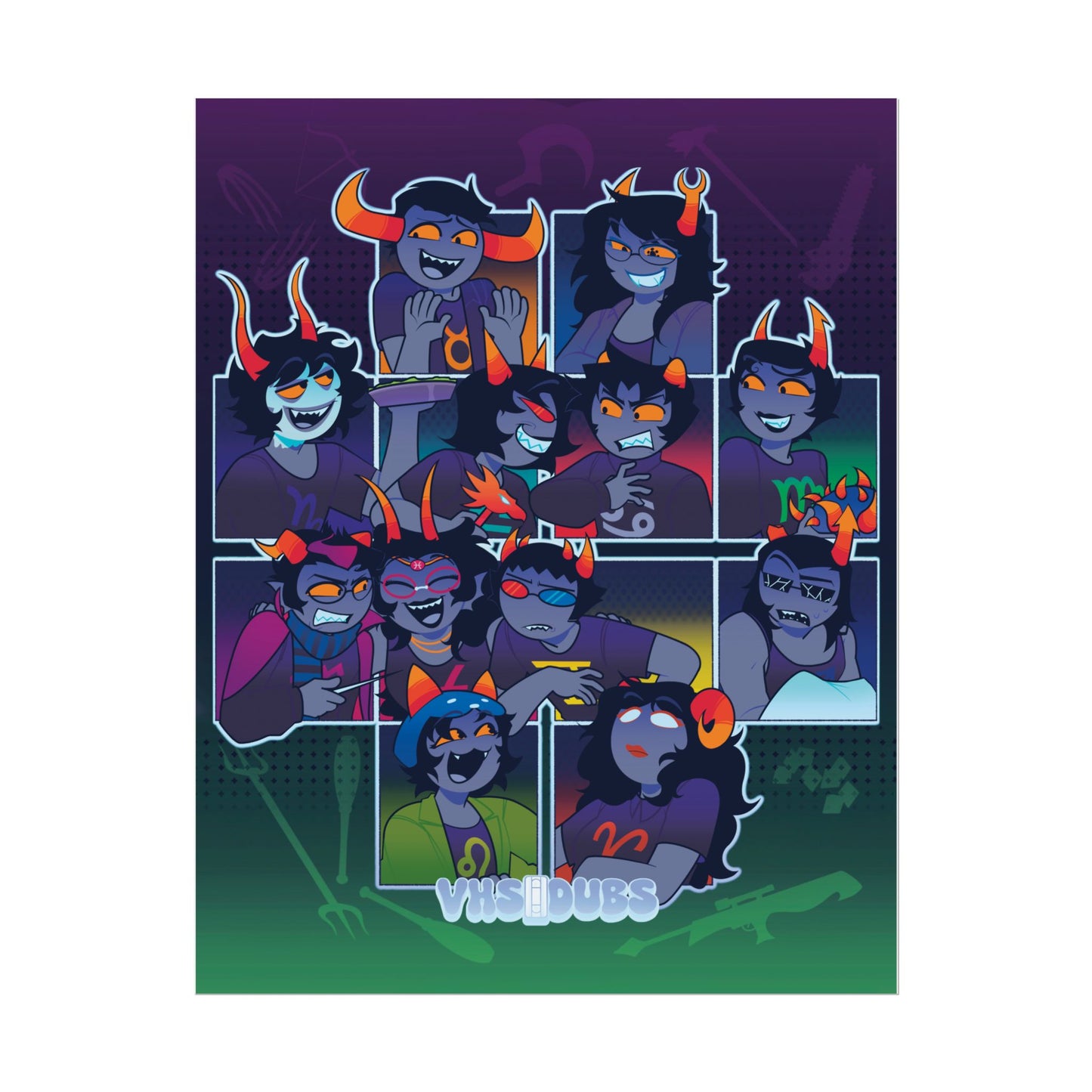 VHS Dubs "Team Alternia" Print