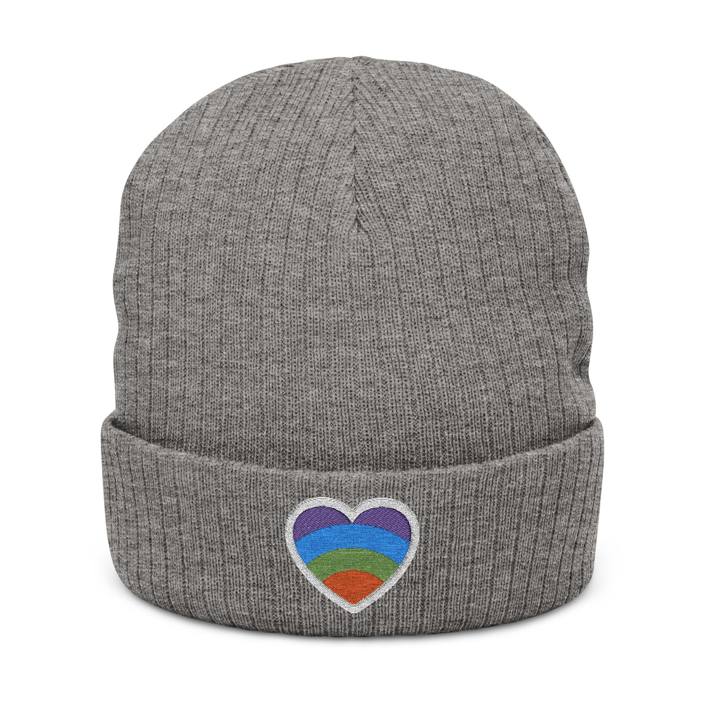 VOFT Heart Embroidered Knit Beanie