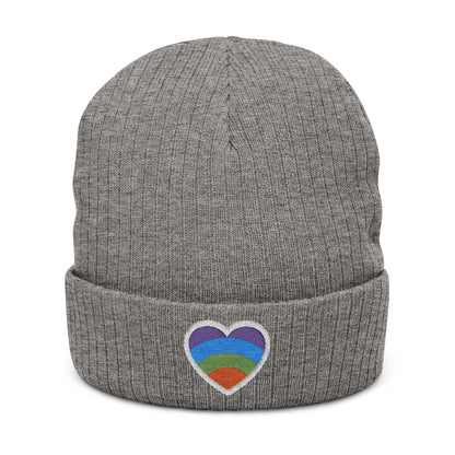 VOFT Heart Embroidered Knit Beanie