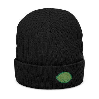 FRAF "Key Lime" Embroidered Knit Beanie