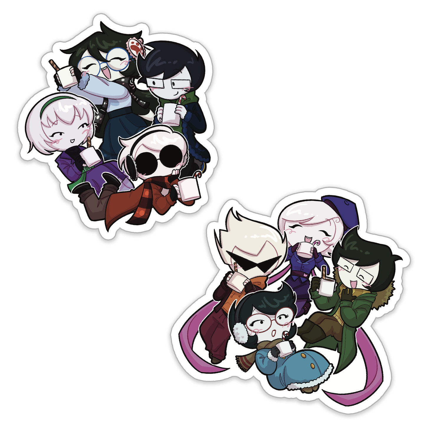 Homeslice "Bundled Up Friends" Stickers