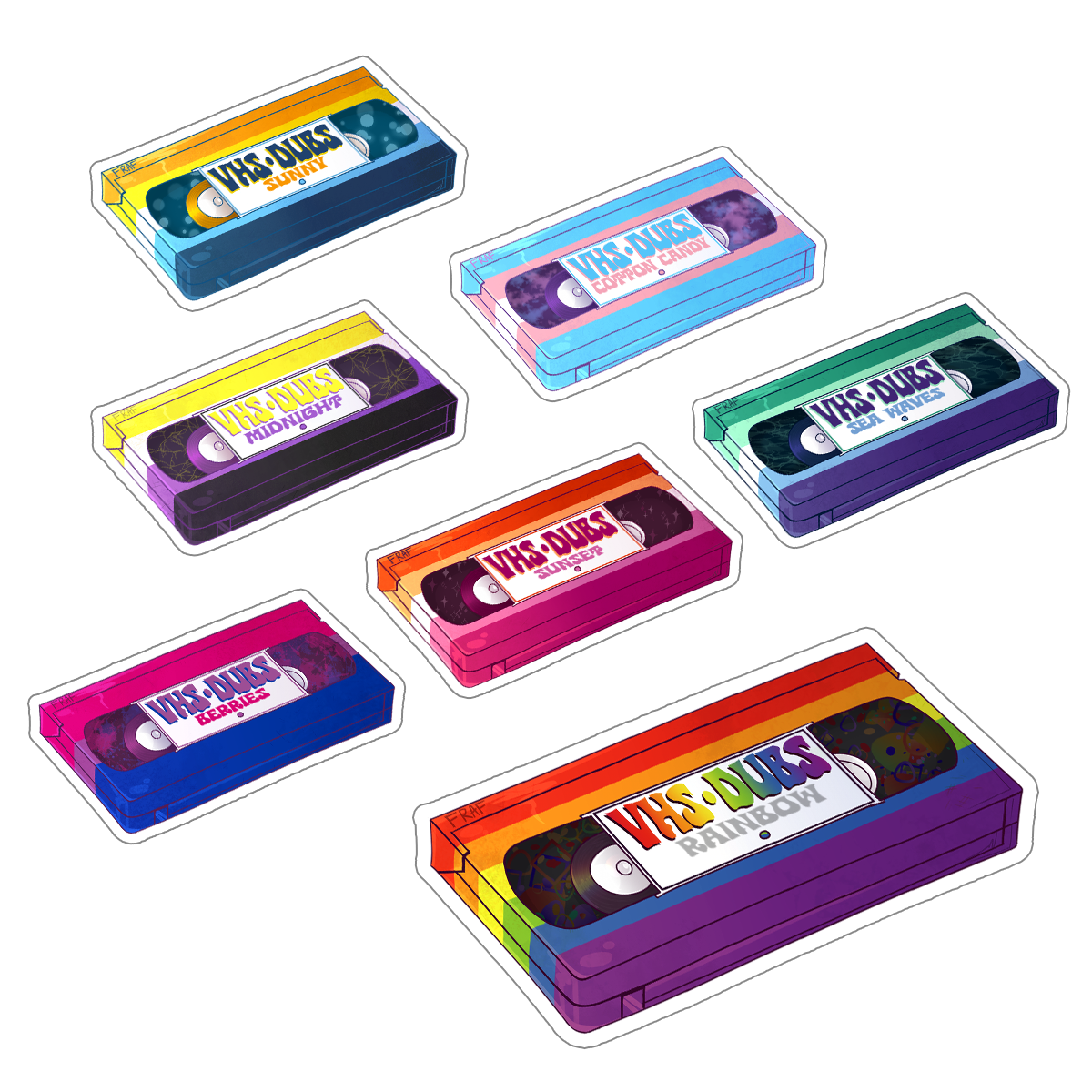 VHS Dubs Pride Stickers